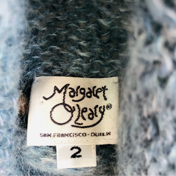 Margaret O'Leary Light Blue Mohair Wool Blend Knit Cowl Neck Sleevless Sweater - Picture 6 of 6